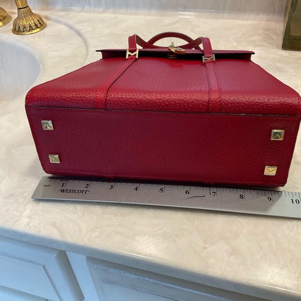 Michael Kors red pebbled leather purse, Excellent Condition - Picture 14 of 16